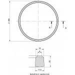 Tanktürdichtung 440 x 320 mm oval NBR weiss