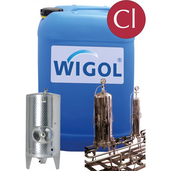 WIGOL Systeminnenreiniger CL chlorhaltig, 25 kg UN-Nr. 3266, II ADR Kl. 8