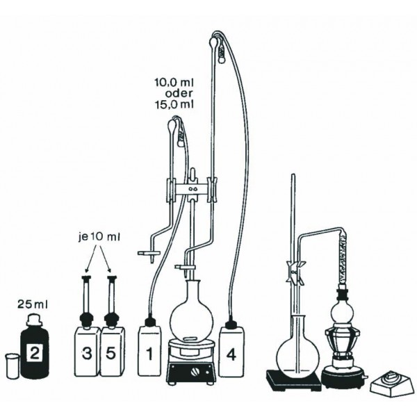 Rebelein-Apparatur Alkohol + Zucker 