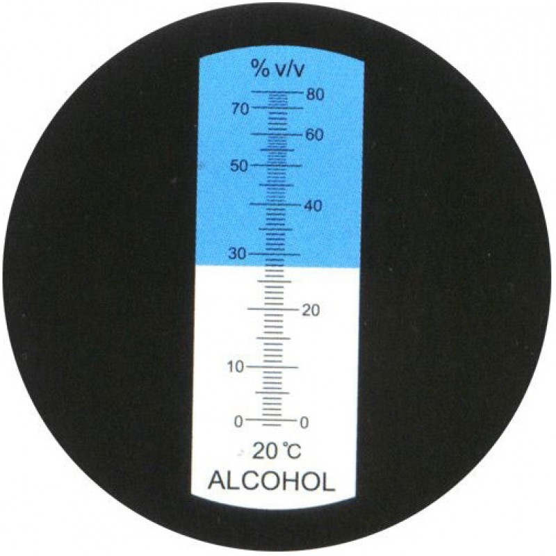 Profi - Hand- Refraktometer für Alkohol 0 - 80 % v/v, 7270502