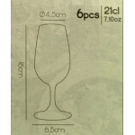 Degustations-Glas INAO 21 cl, ohne Eichmarke, Karton à 6 Stk, Preis / Glas